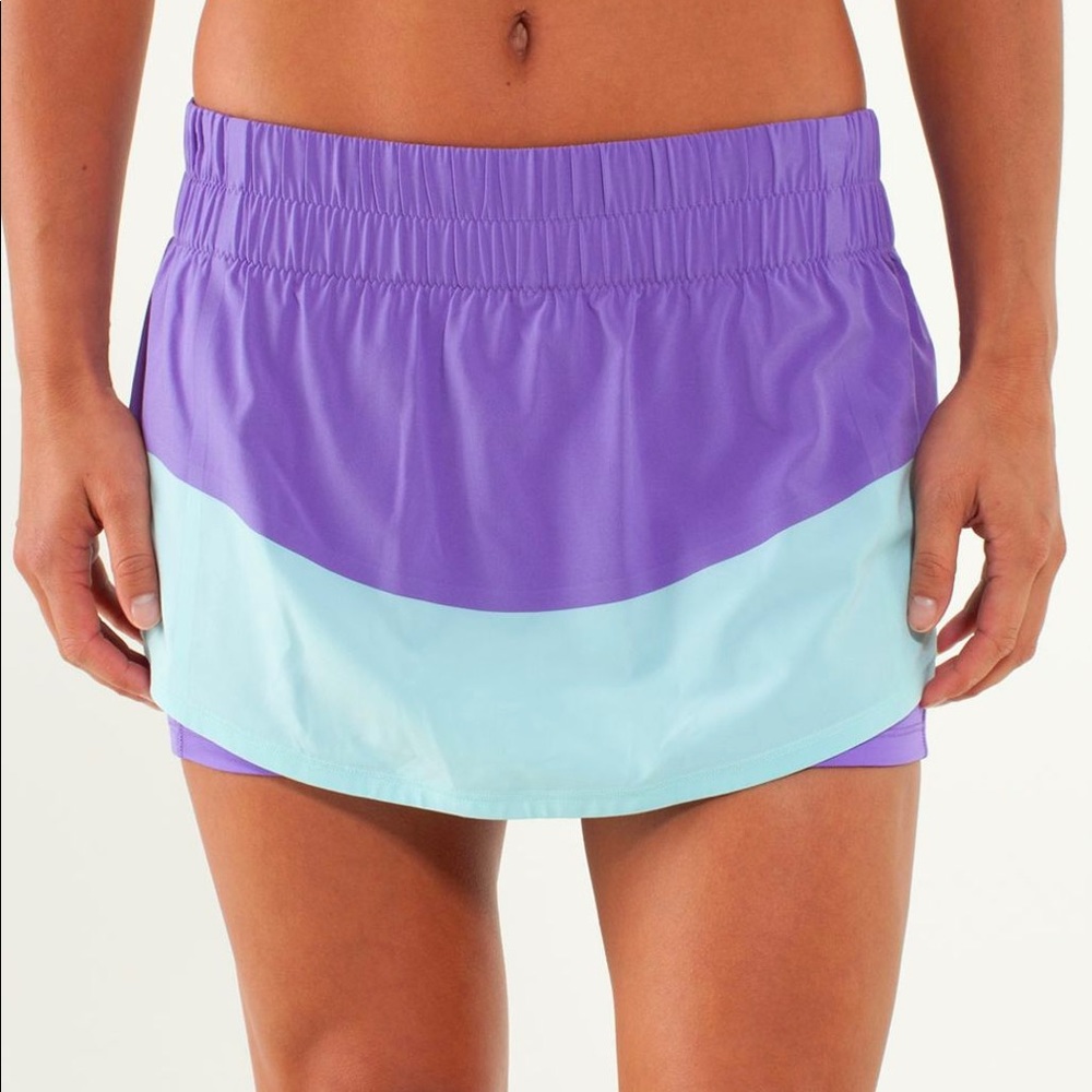 Lululemon Run Purple Blue Breeze Skirt Skort